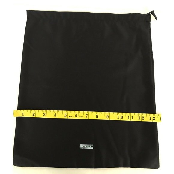 Prada Storage Drawstring Dust Bag Cotton Black 15.2" x 13" - Picture 3 of 5